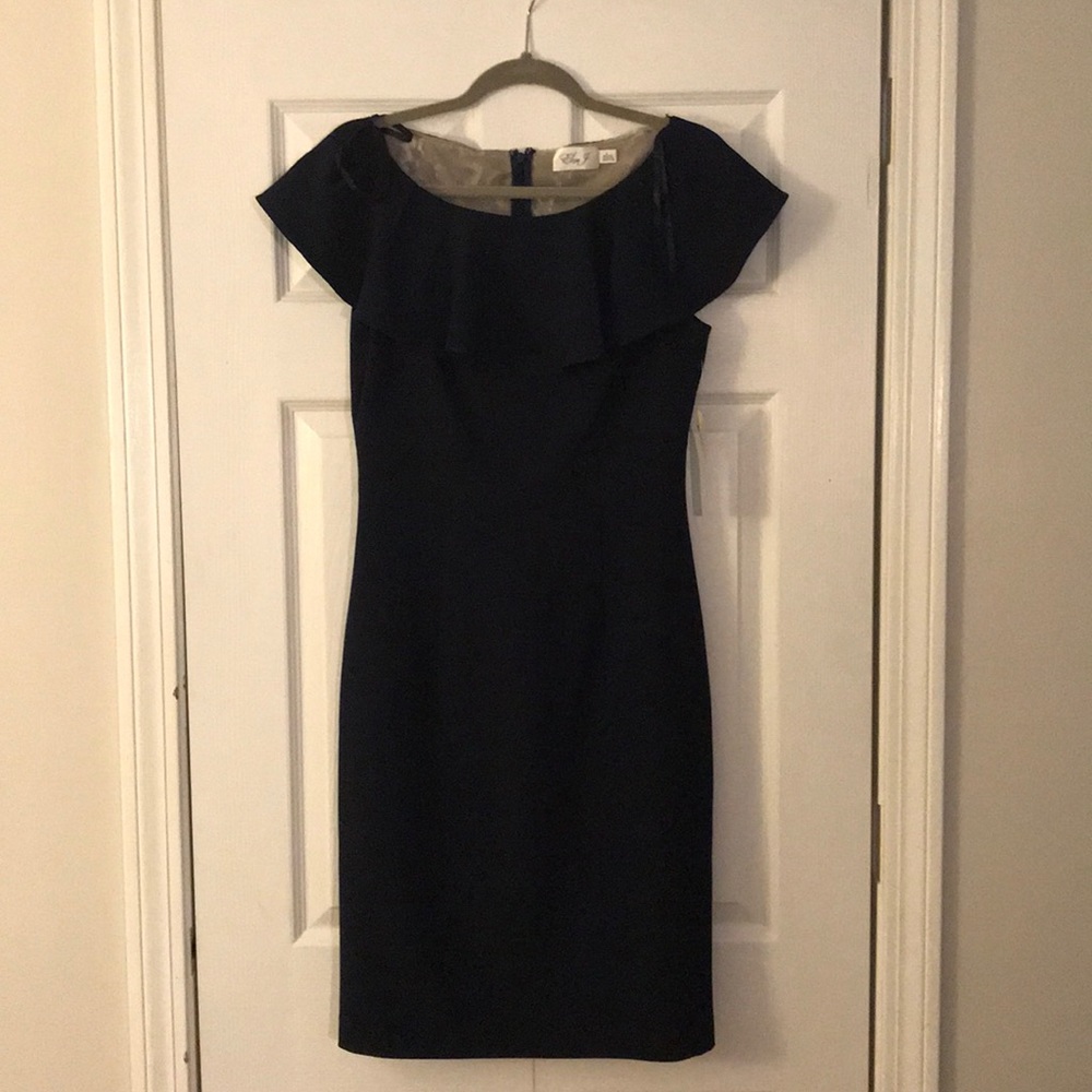NEVER WORN Eliza J Ruffle Sheath Dress SIZE 6